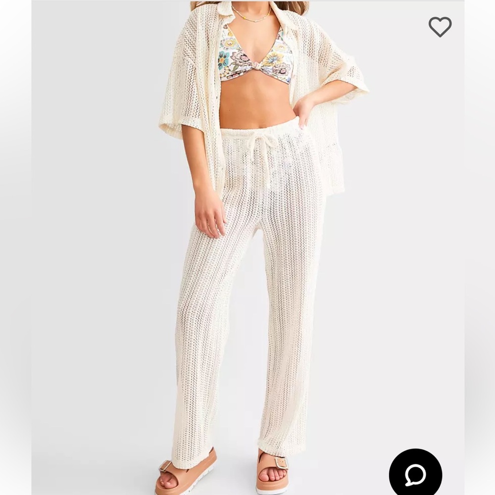 Billabong open knit beach cover up pants